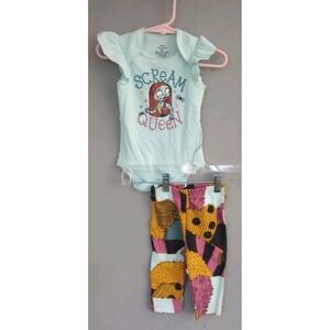 Disney Nightmare Before Christmas Halloween Baby Girl Sally‎ Outfit EUC 3-6 mos